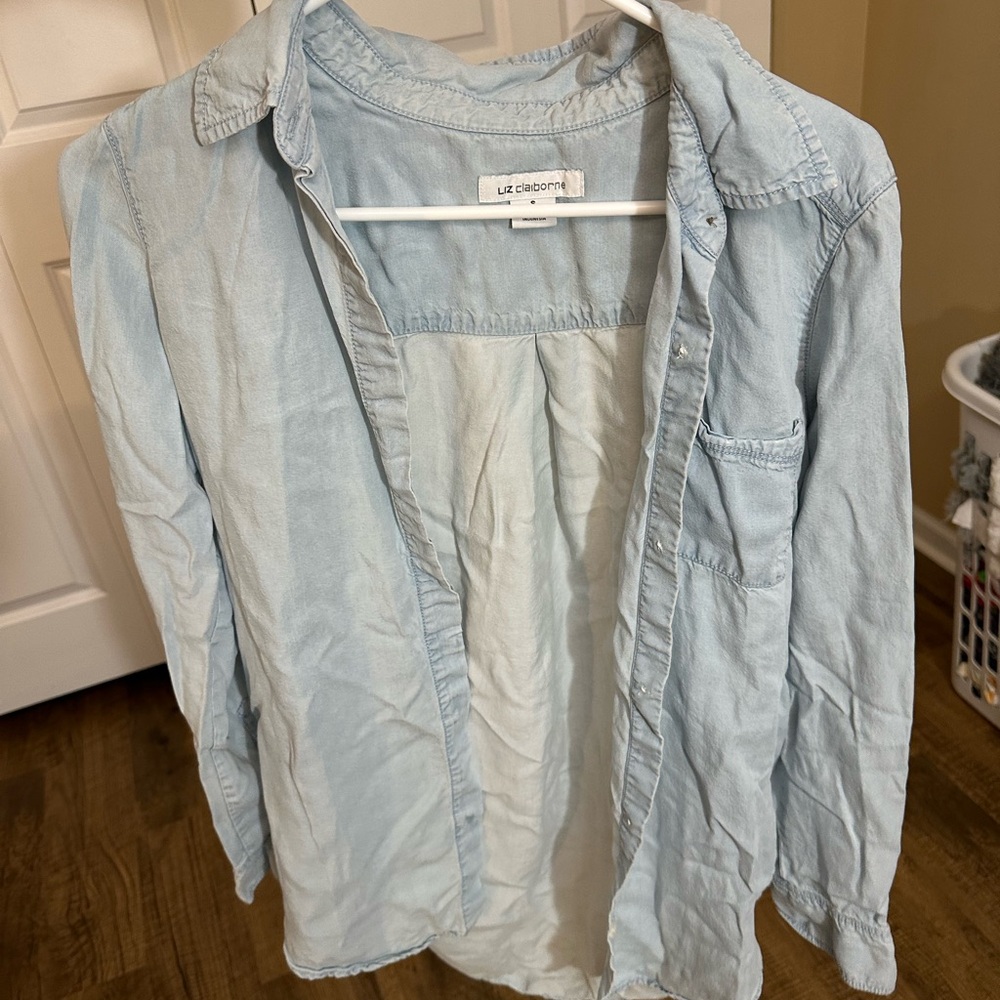 Liz Claiborne Light Blue Button Down Shirt